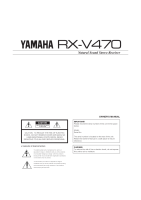 Yamaha RXV-470 - Owners Manual